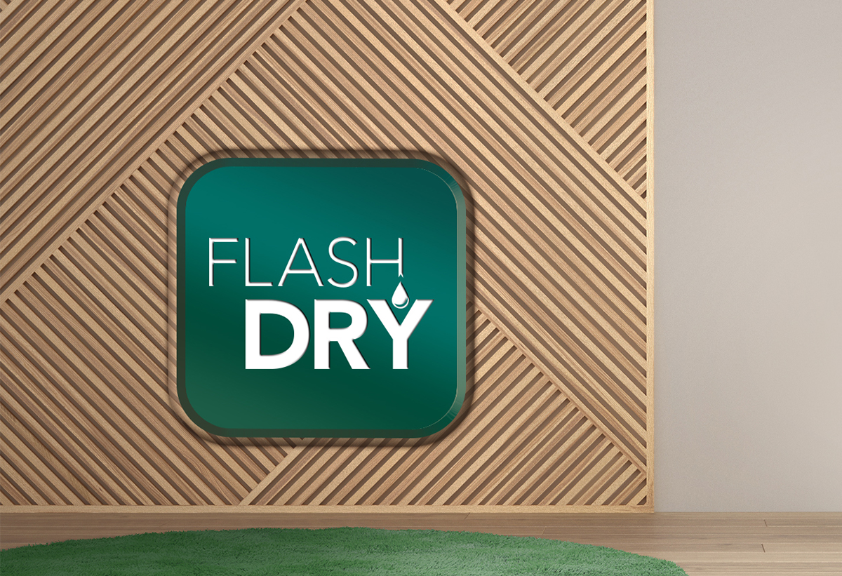 Απεικονίζεται το εικονίδιο Flash Dry.